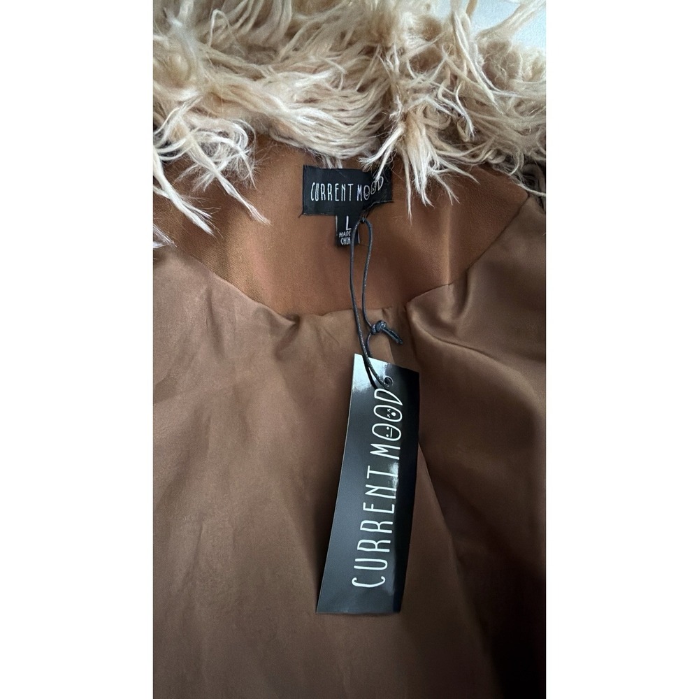 Dolls Kill Current Mood Penny Lane Patchwork Corduroy Faux Leather Long Coat L - Picture 10 of 16